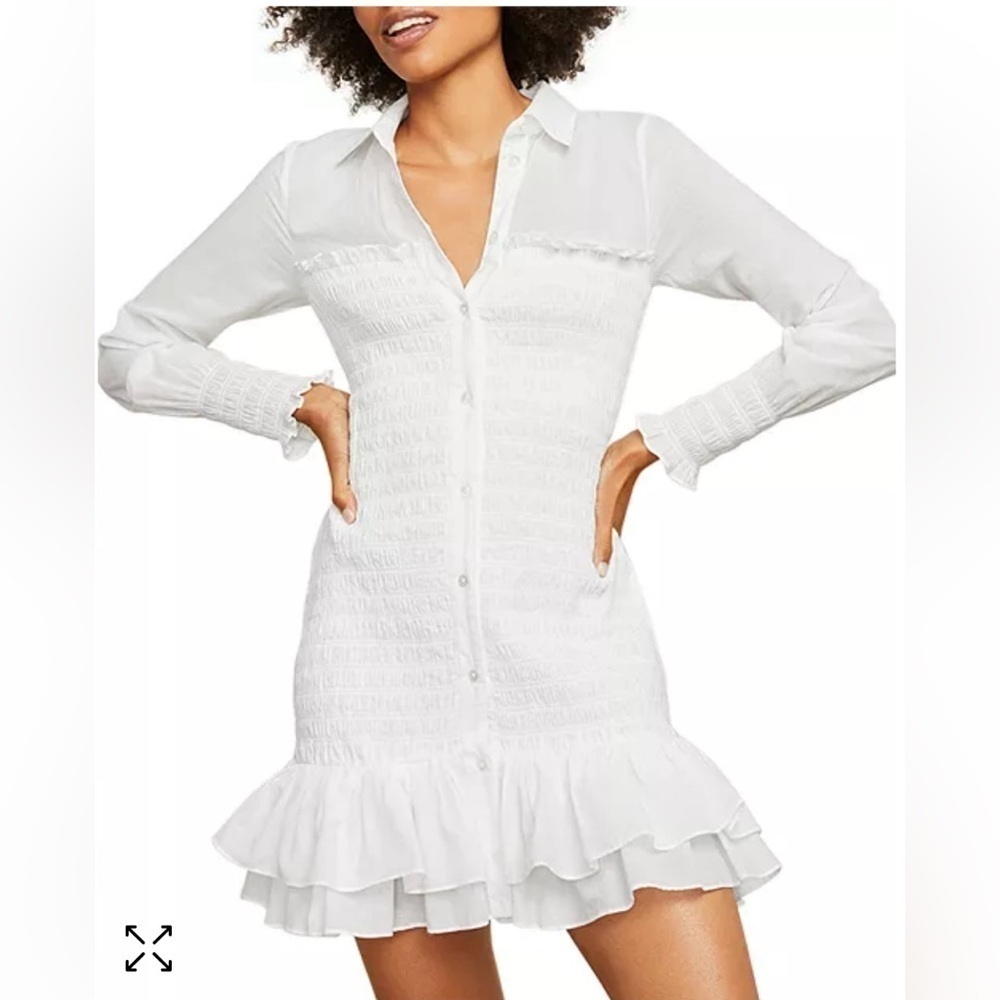 NWT Veronica Beard Size‎ 0 Kelsey Ruffled Smocked Dress